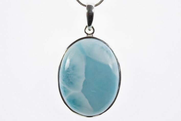 Stunning, Larimar Pendant (Necklace) - Sterling Silver #303226